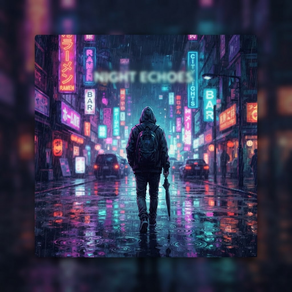 Neon Echoes In The Rain