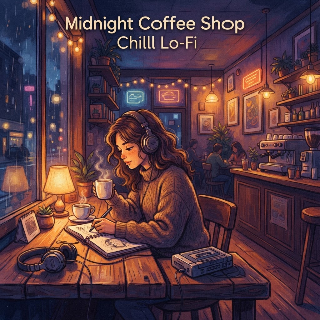 Midnight Coffee Shop Chill Lo-Fi