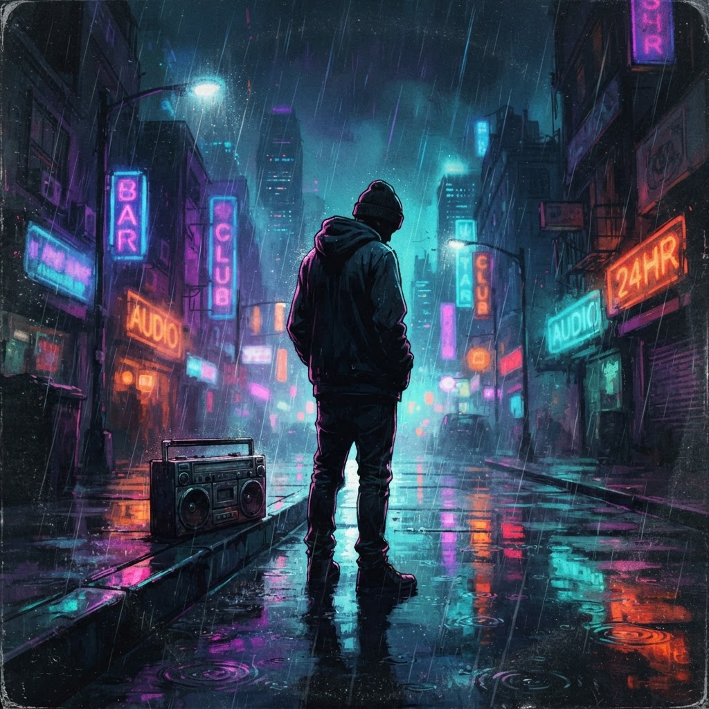 Neon Echoes In The Rain