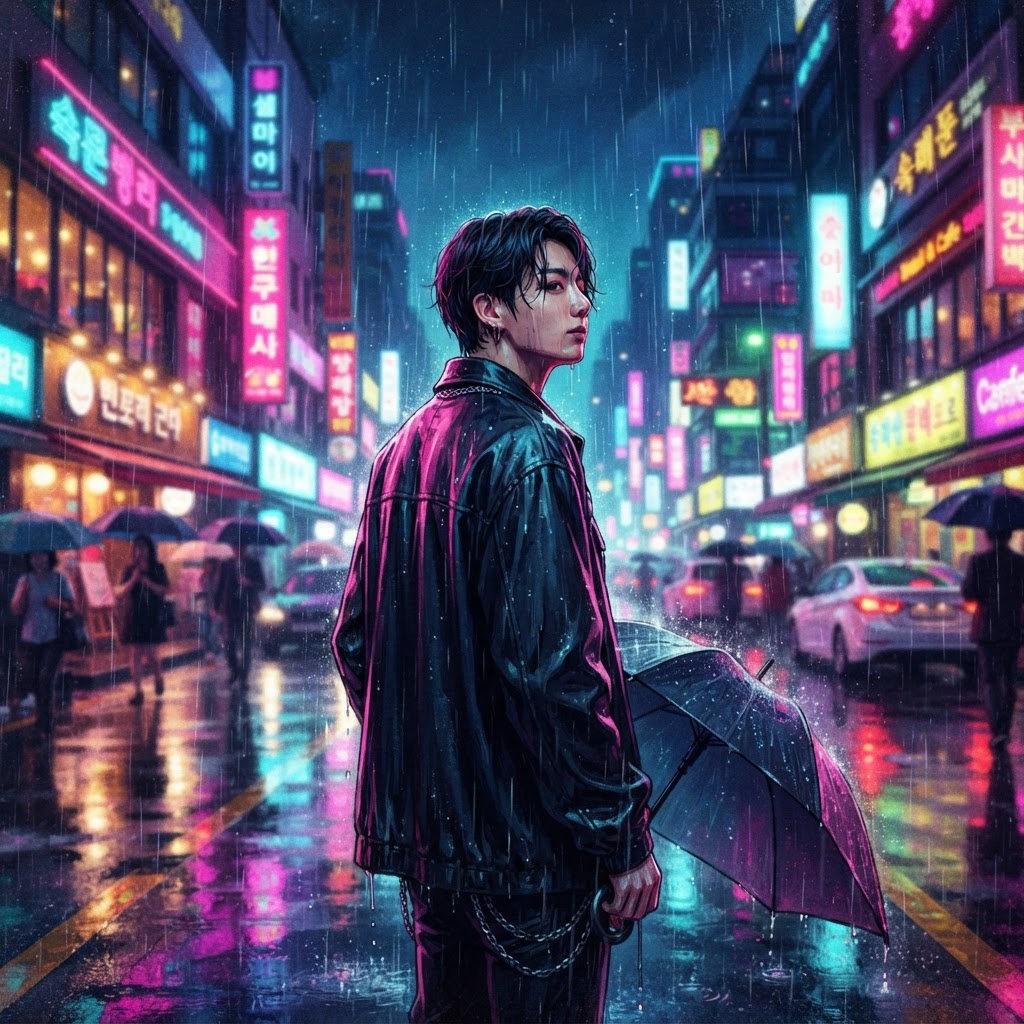 Neon Echoes in the Rain