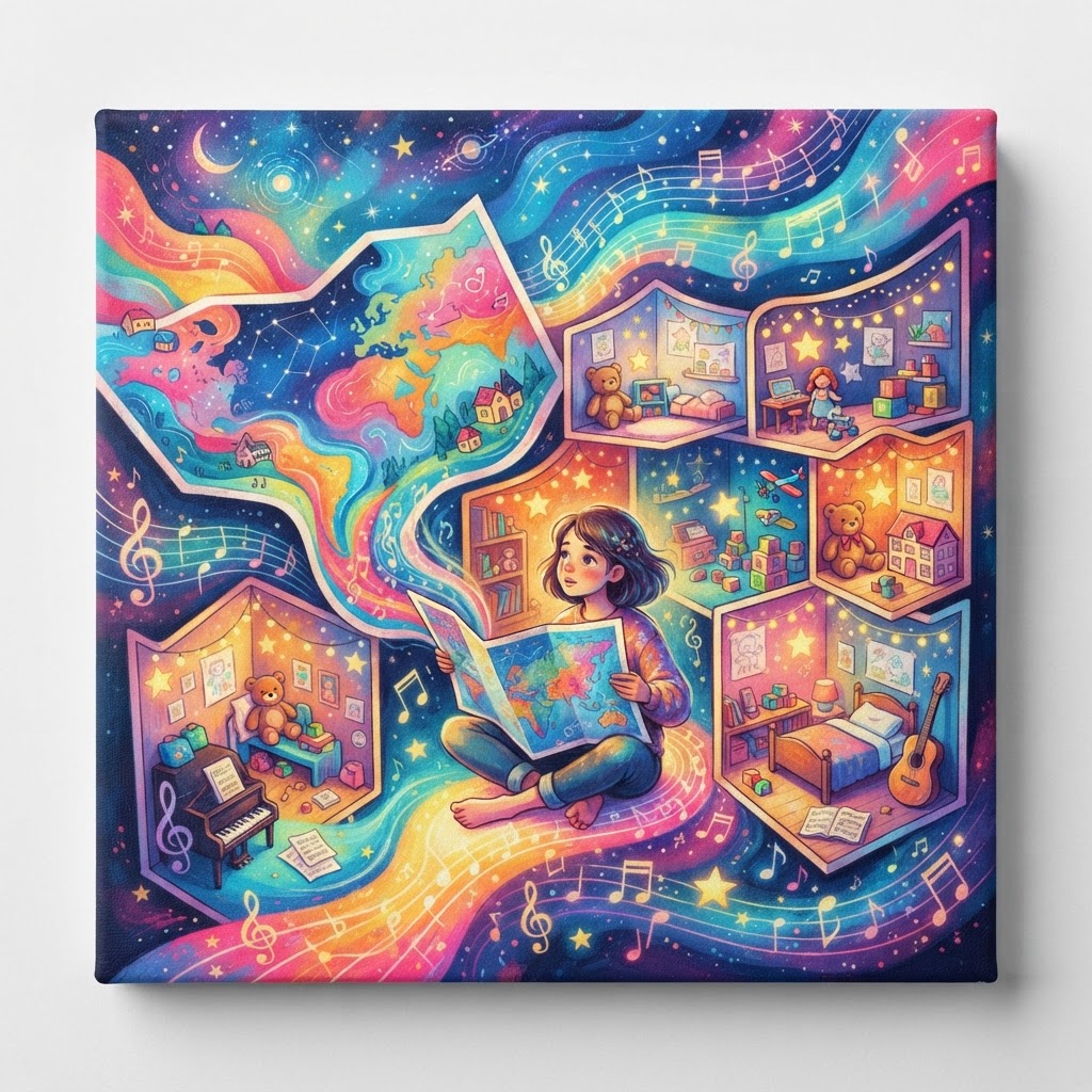 Unfolding Maps of Childhood Rooms