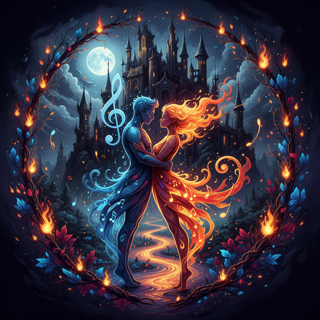Dark love meets fire 