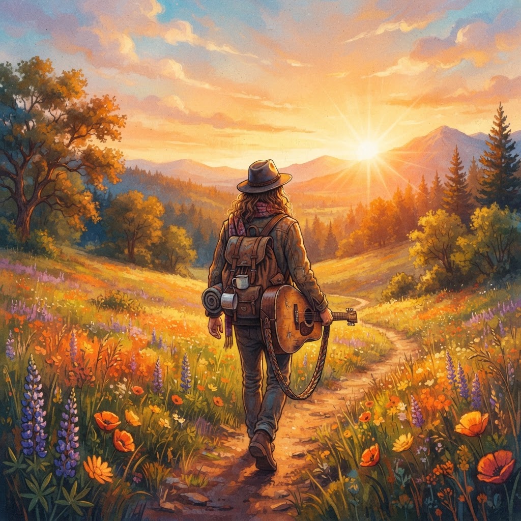 Sun-Drenched Acoustic Folk Wanderlust