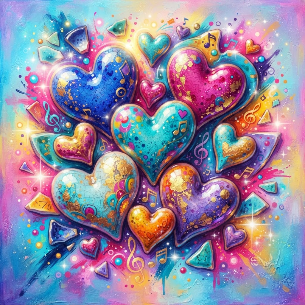 Glazed Over Ceramic Hearts