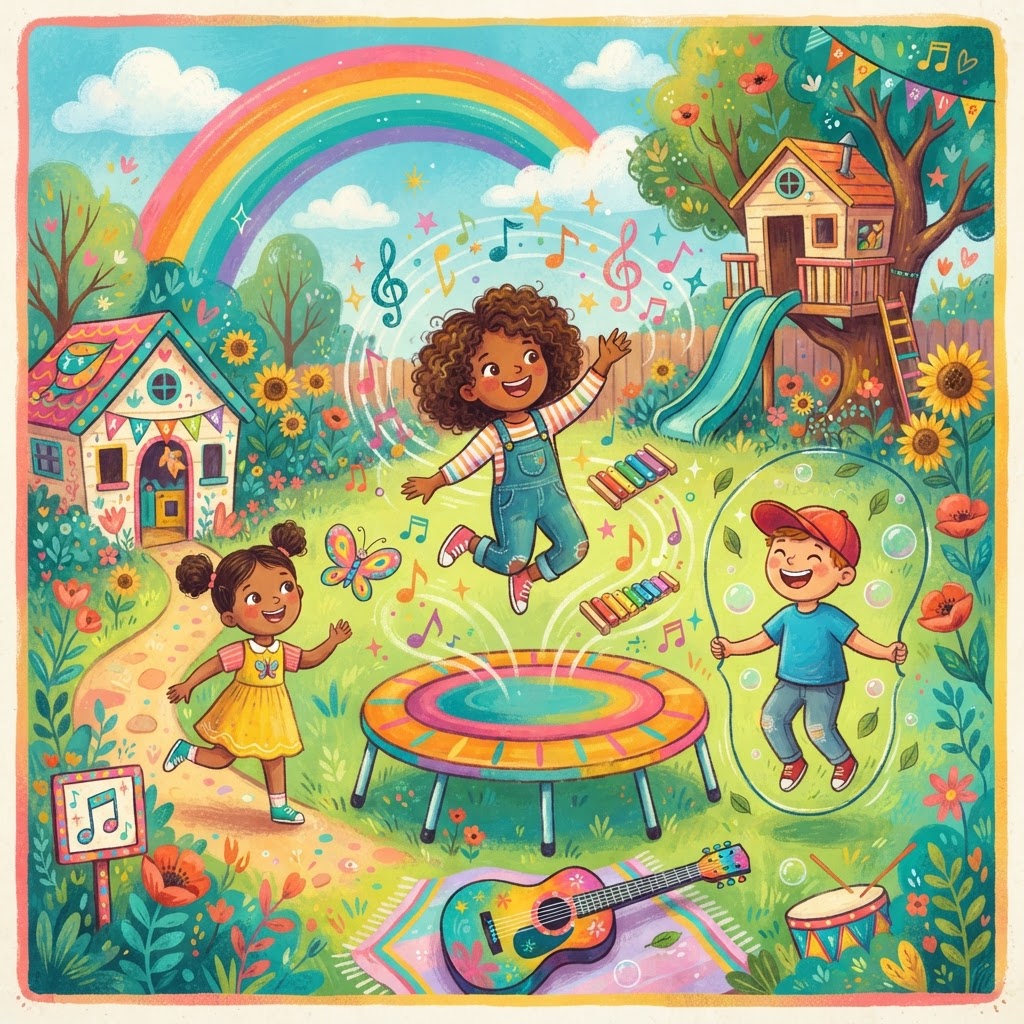 Bouncy Backyard Playful Adventure