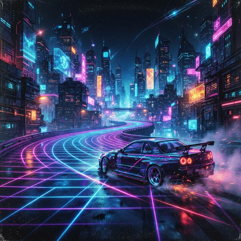 Laser Grid Skyline Drift