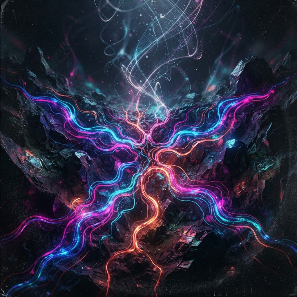 Neon Veins Beneath The Surface