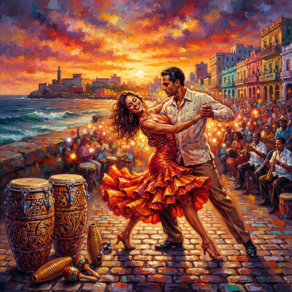 Fiery Havana Sunset Latin Rhythm