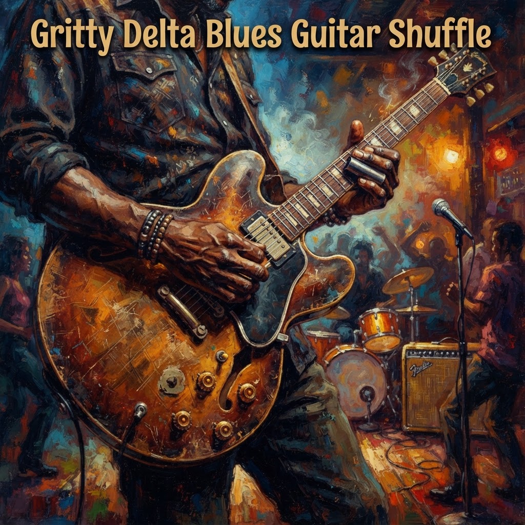 Gritty Delta Blues Guitar Shuffle