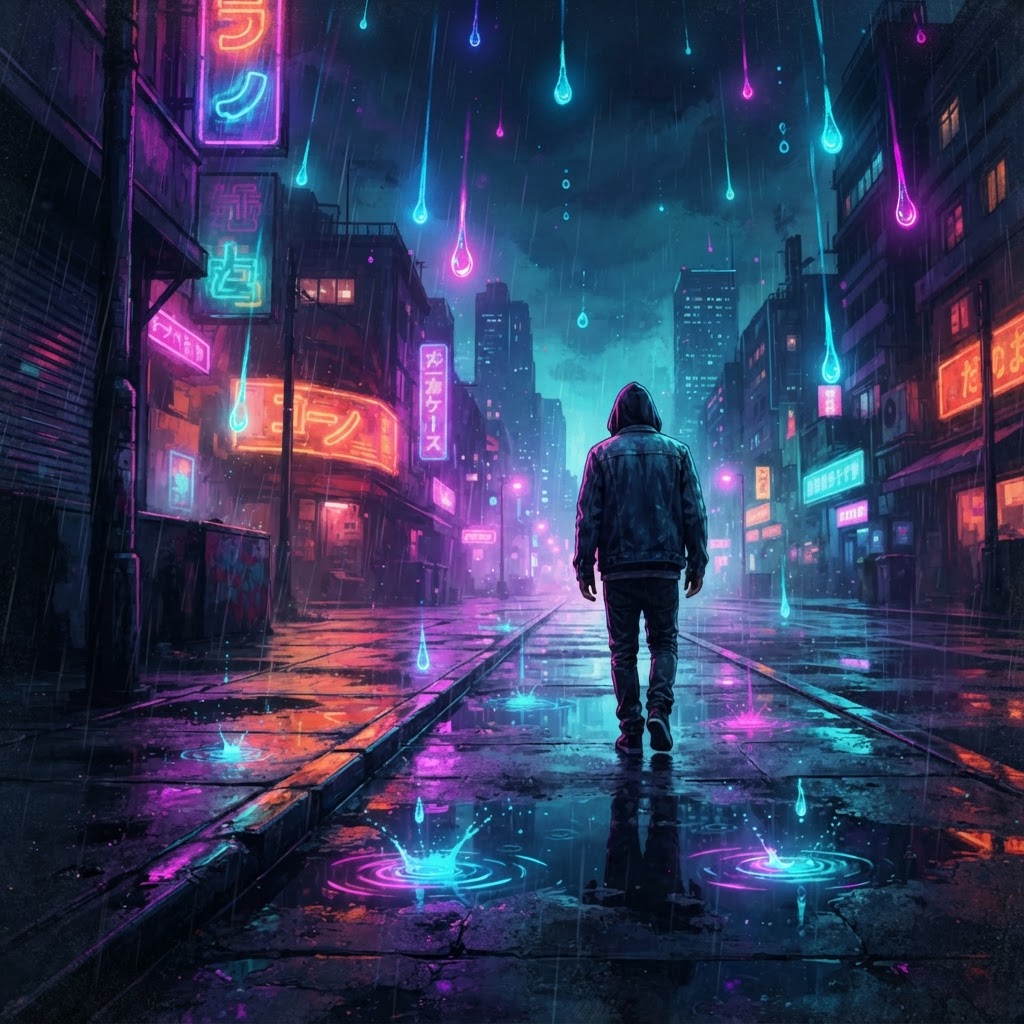 Neon Tears On Concrete Streets