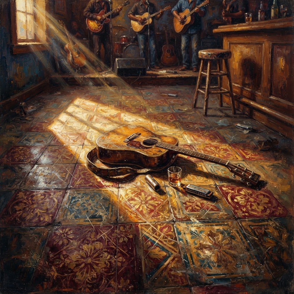 Sunlight Dancing On Worn Linoleum
