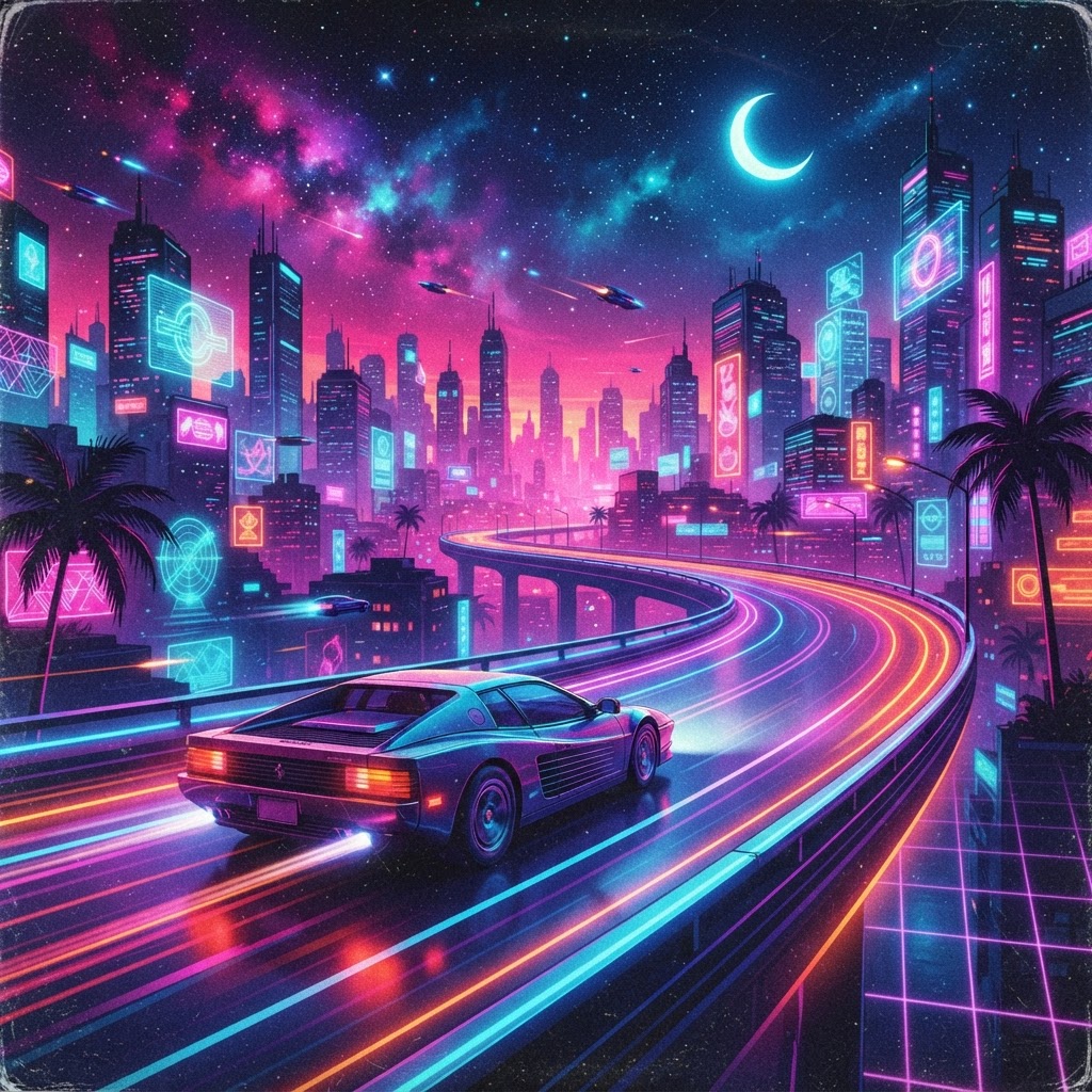Retro Velocity Night Synthwave