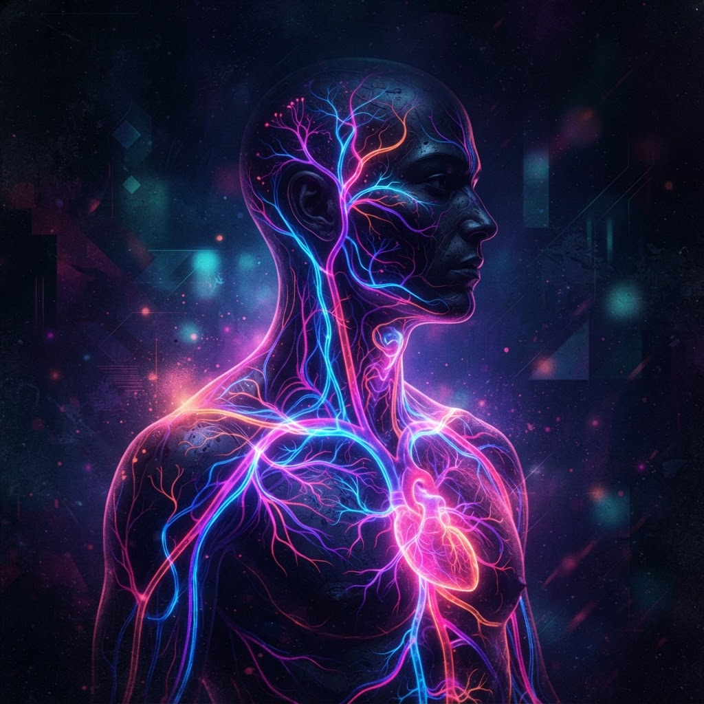 Neon Veins Under The Skin
