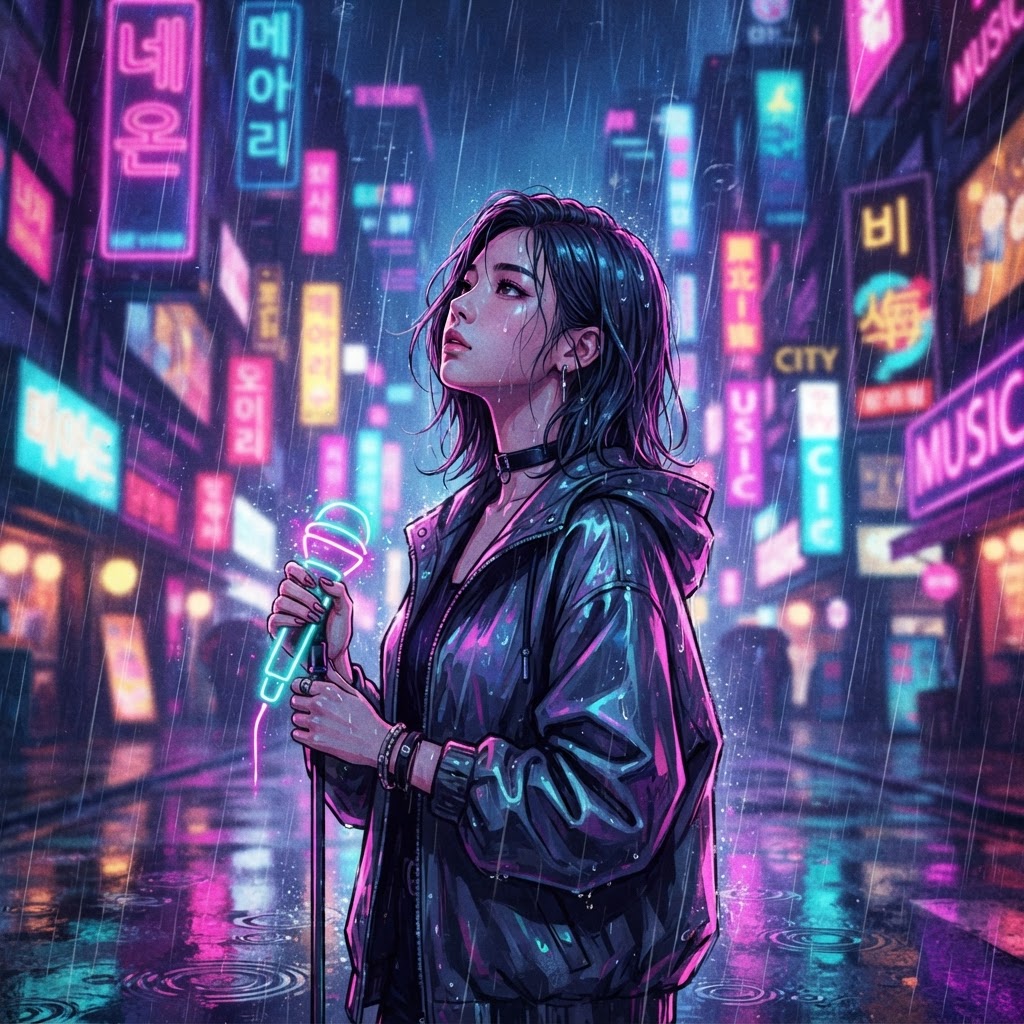 Neon Echoes In The Rain