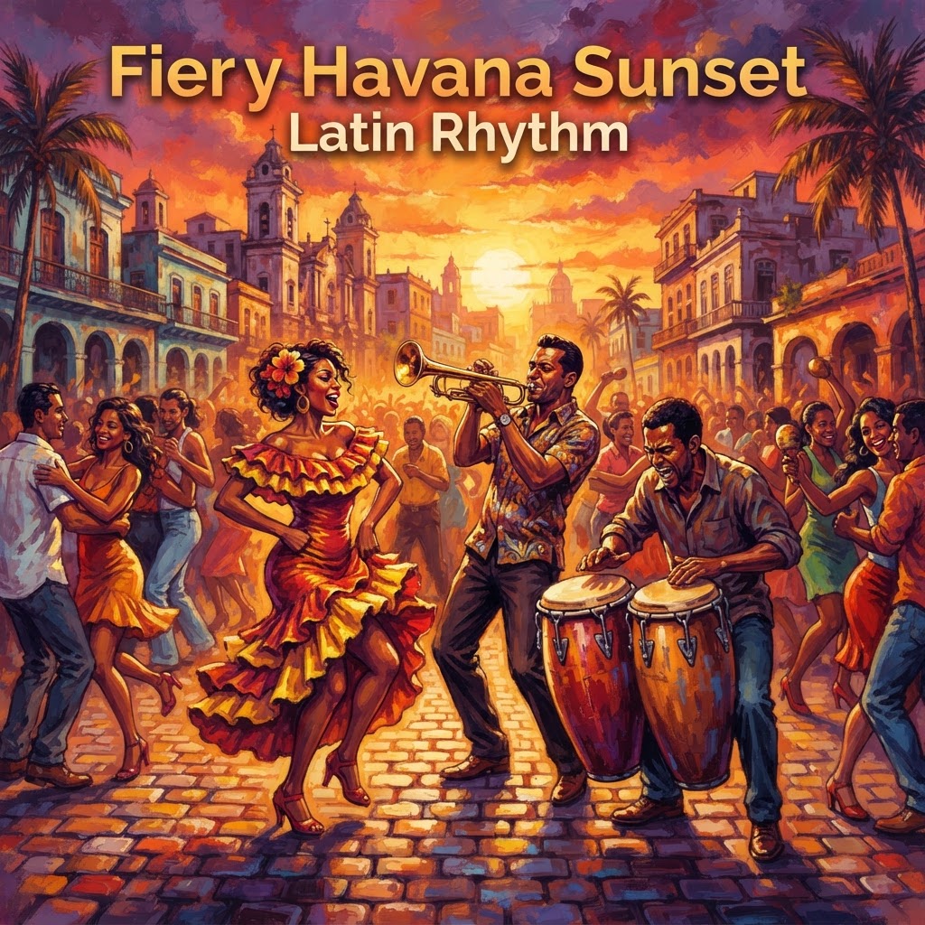 Fiery Havana Sunset Latin Rhythm
