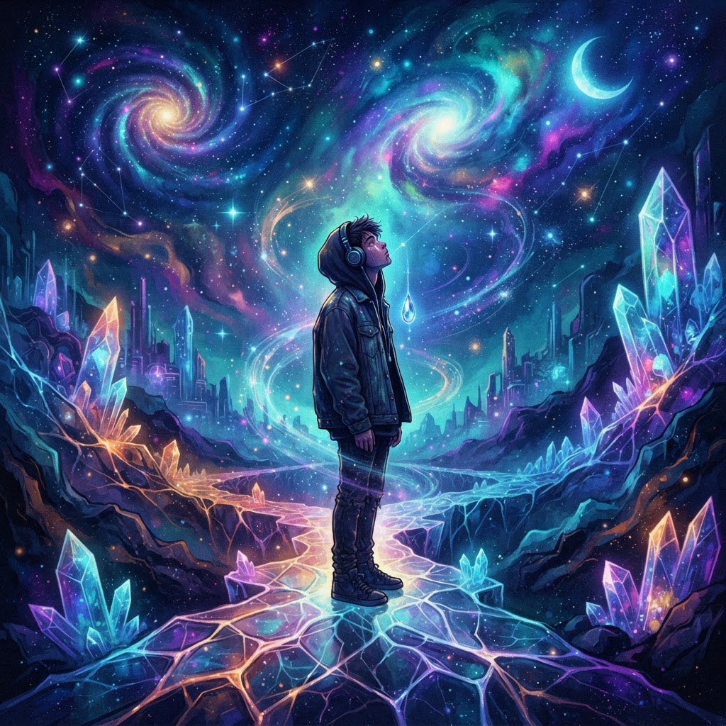 Midnight Tears In Crystal Veins
