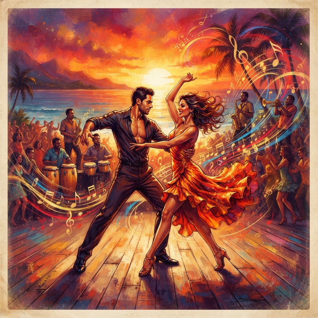 Fiery Sunset Salsa Groove