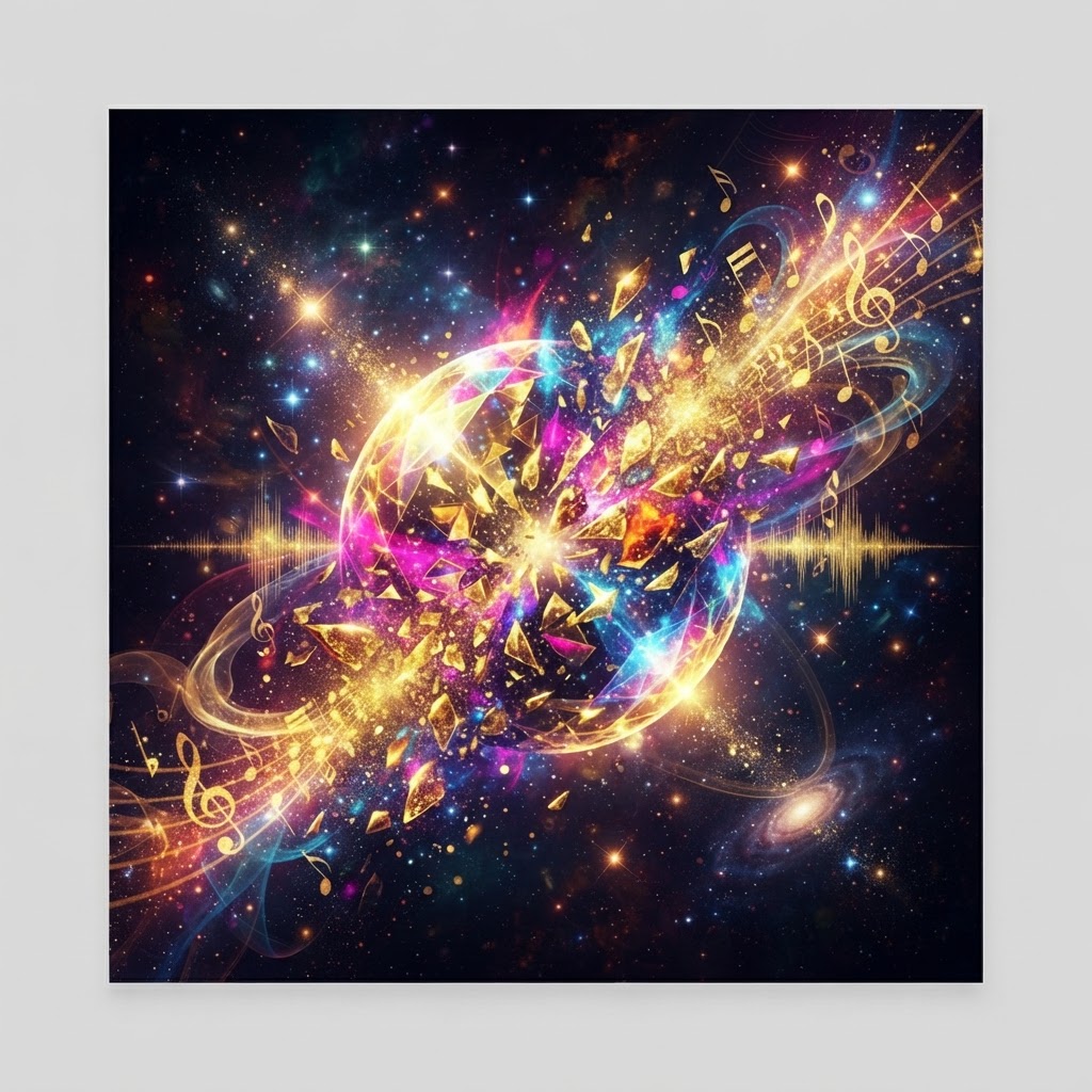 Gravity Shattered In Gold