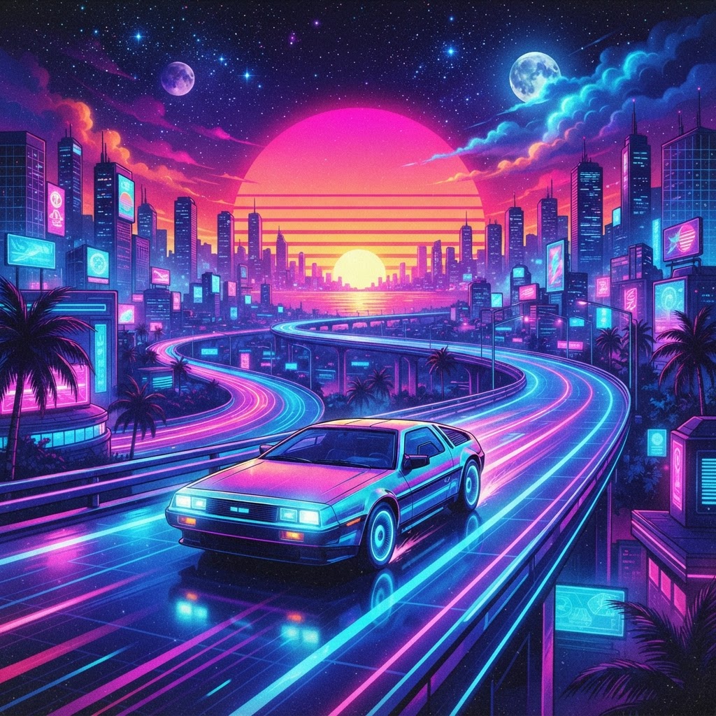 Midnight Neon Synthwave Cruise