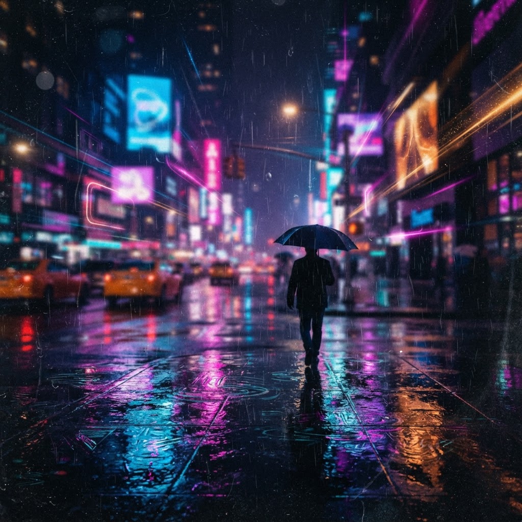 Neon Echoes In The Rain