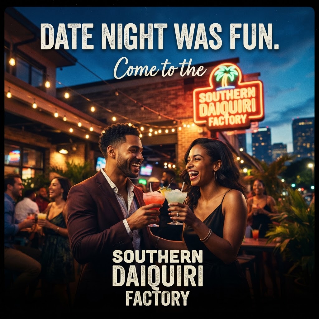 Date night was fun. Come to the southern daiquiri factory