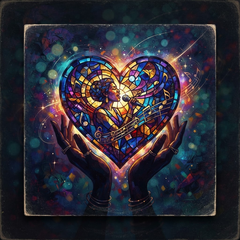Stained Glass Heart Reflections