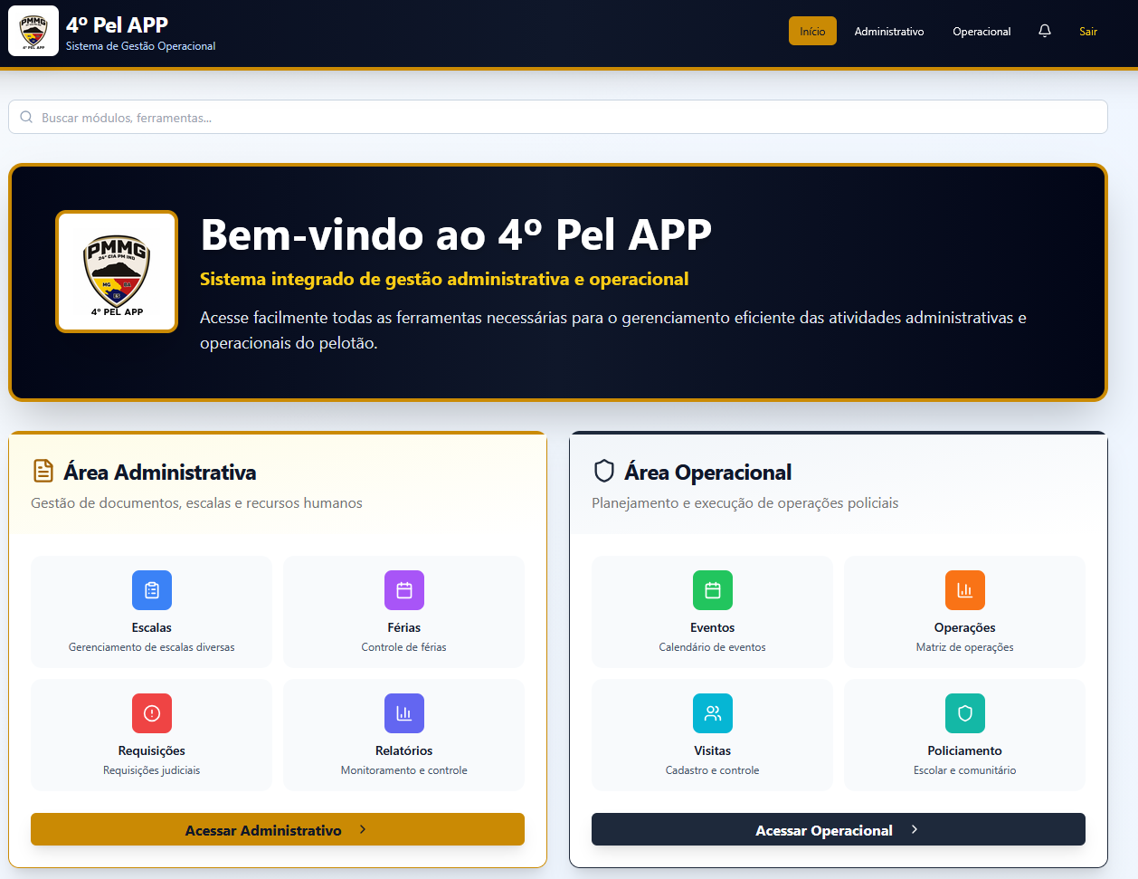 4ºPEL App template preview