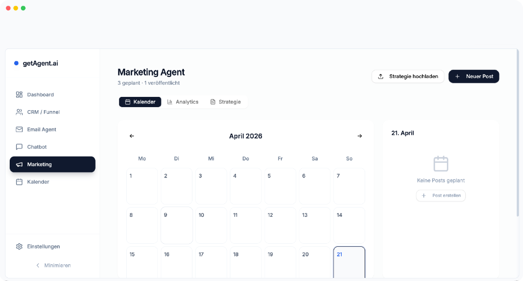 getAgent.ai Dashboard