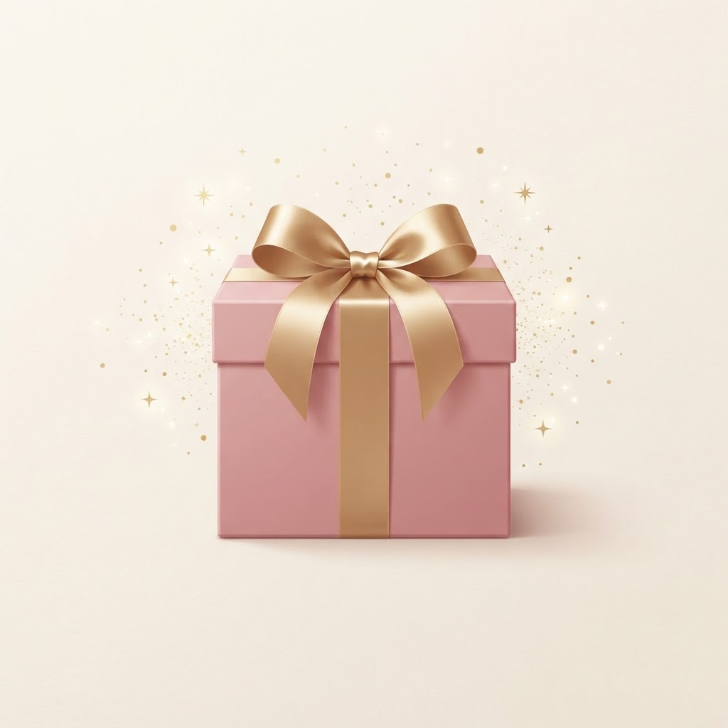 A pink gift box representing the gift of therapy and emotional wellbeing