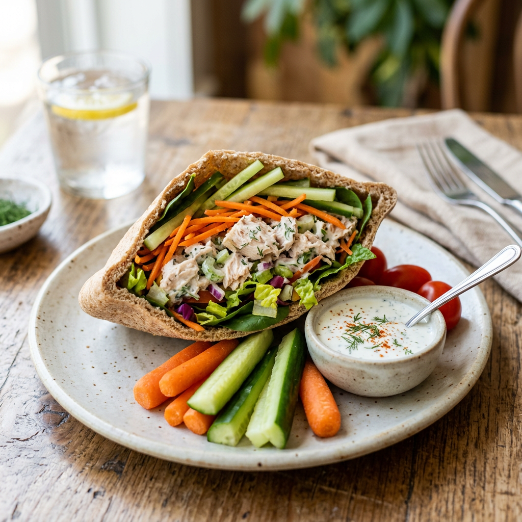 Pita Thon & Légumes Croquants