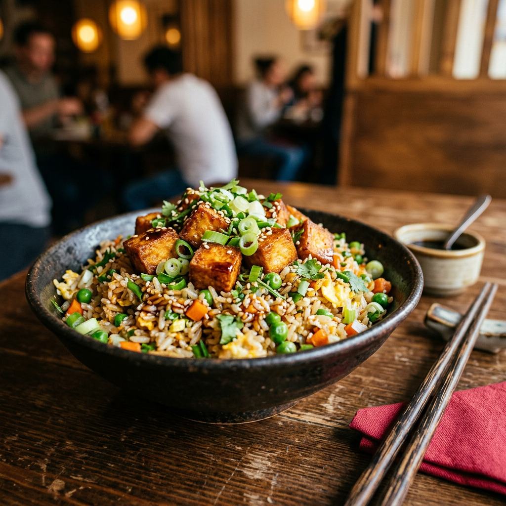 Riz Frit au Tofu & Légumes