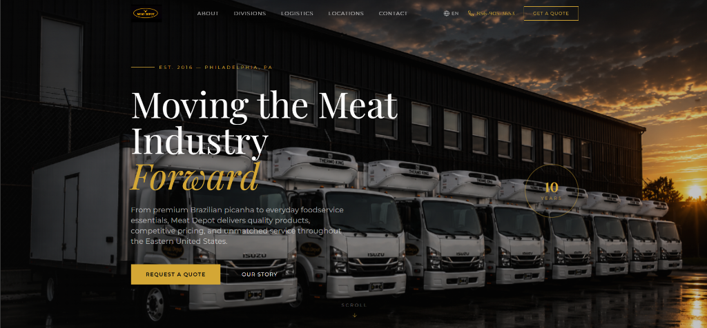 Meat Depot Wholesale website