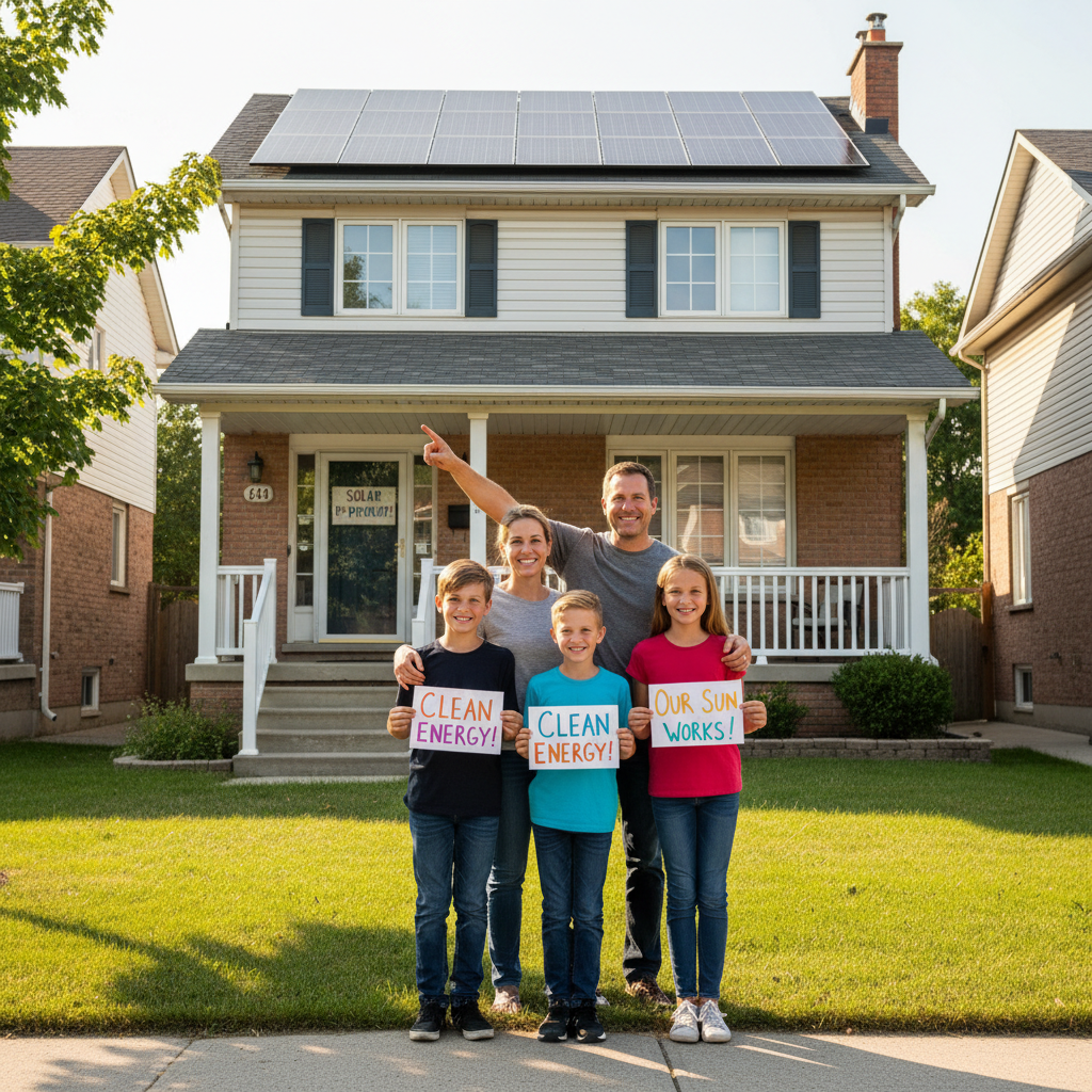 Canadian family proud of battery installation