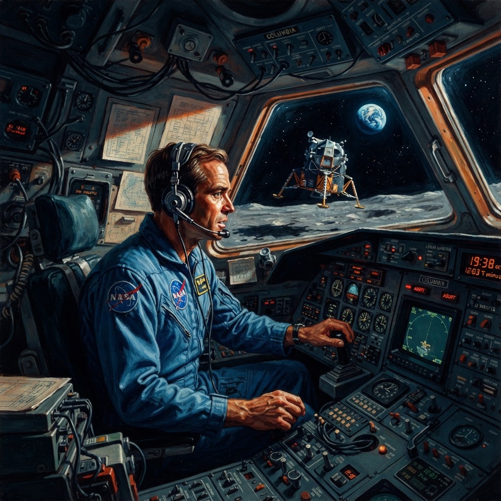 The Moon Landing That Almost Wasn't — cover illustration