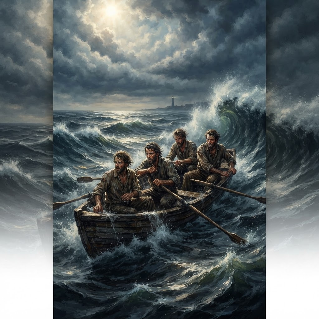 The Open Boat — cover illustration