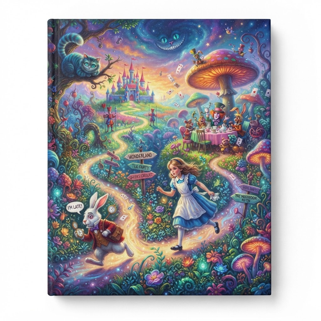 Adventures in Wonderland — cover illustration