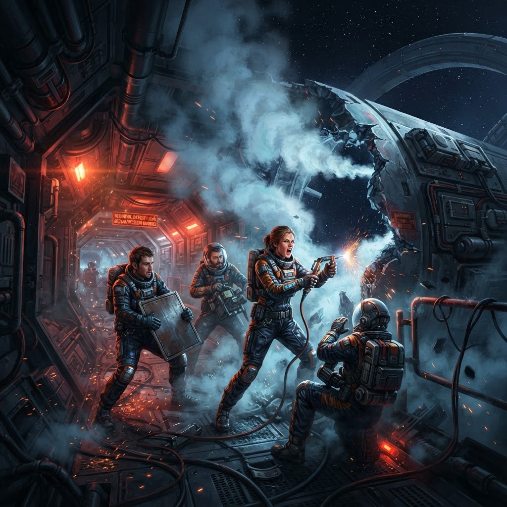 Space Station 9 Rescue — cover illustration