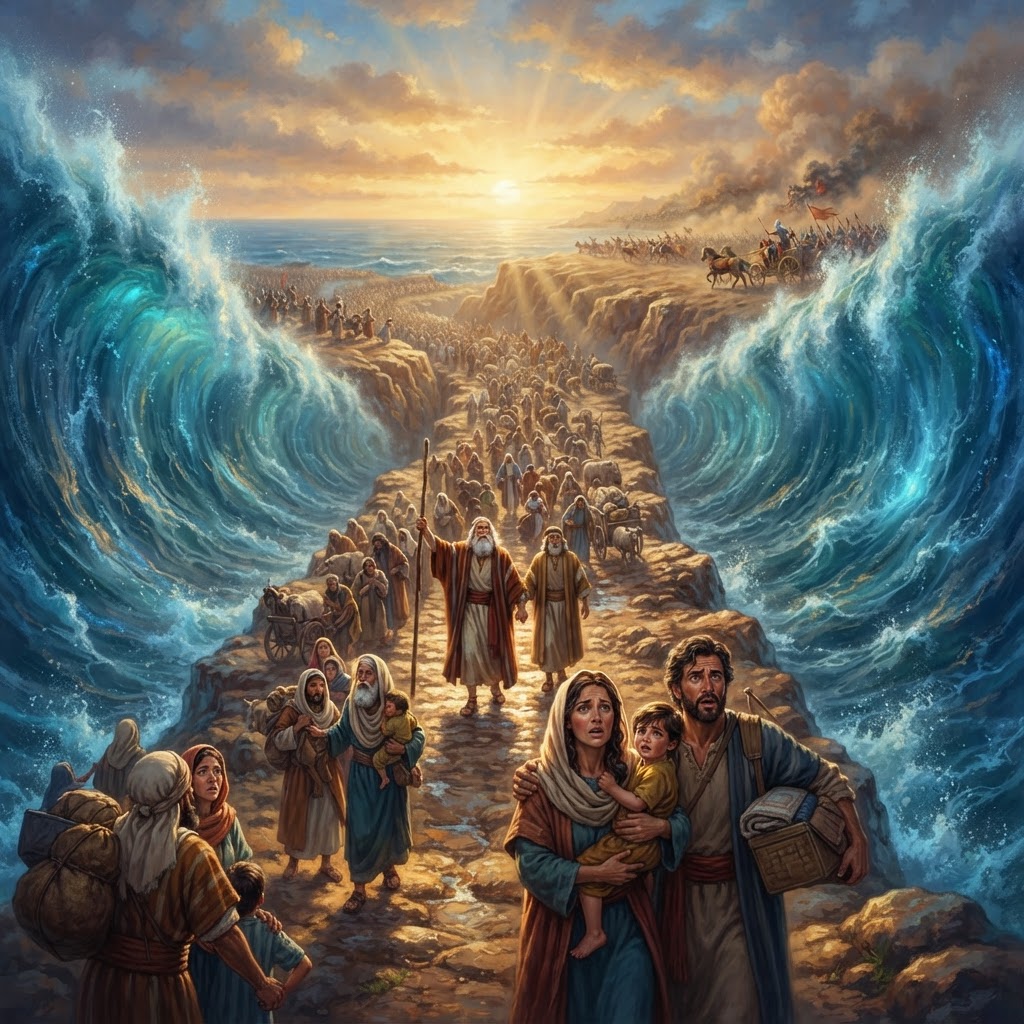 The Parting of the Red Sea — cover illustration