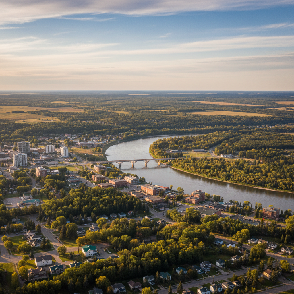 Prince Albert, Saskatchewan on the North Saskatchewan River surrounded by boreal forest — local inventory management software