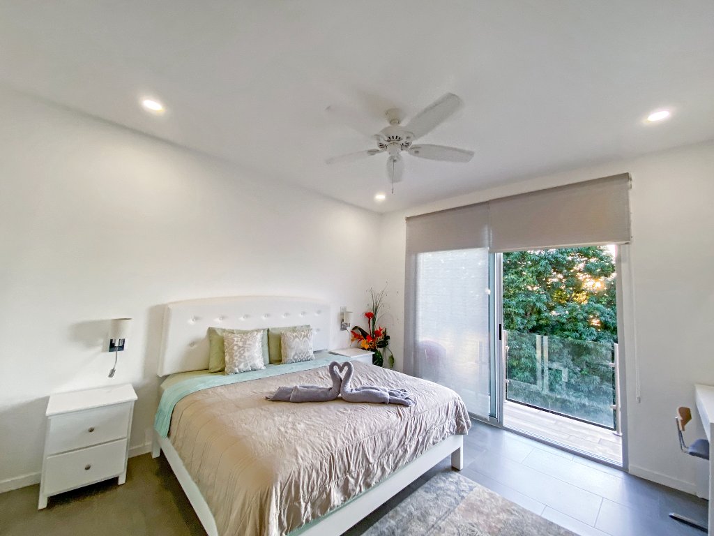 Vacation rental bedroom interior in Jaco Beach Costa Rica