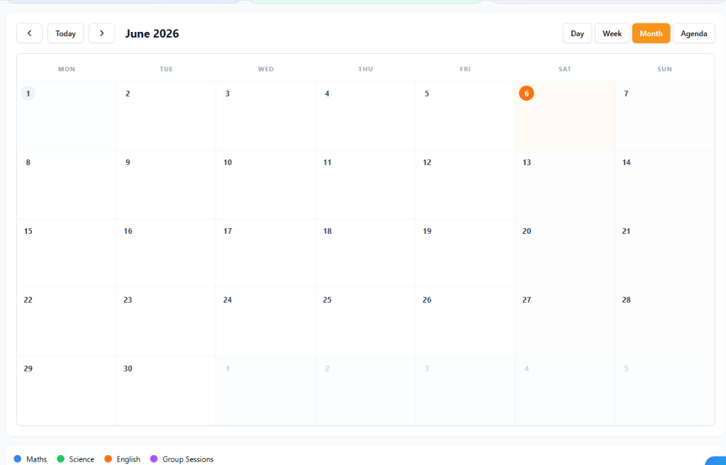 Lessons & Calendar
