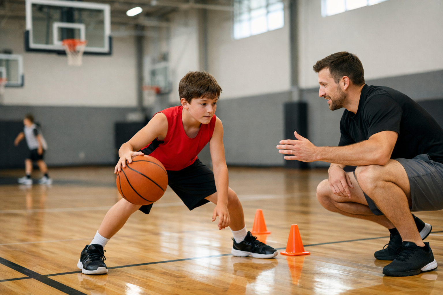 Youth basketball training