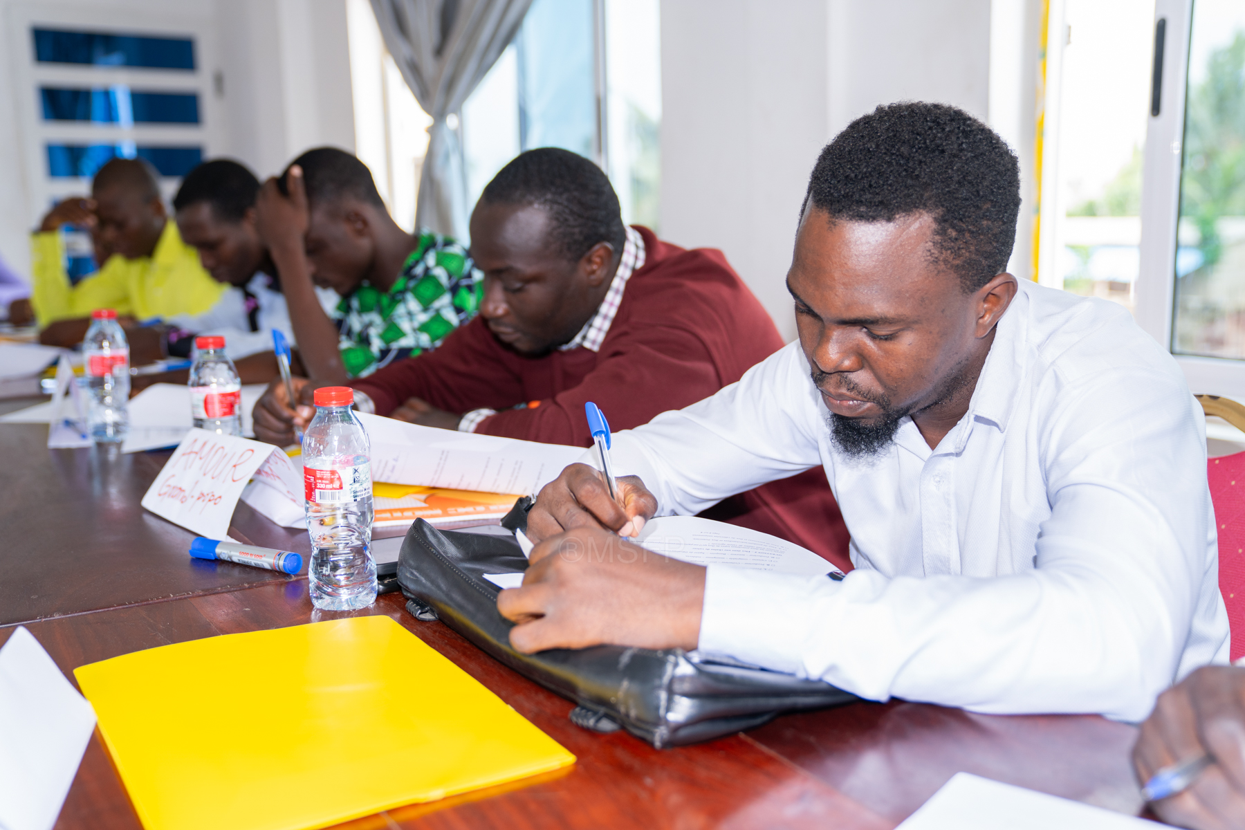 Session de travail en groupe