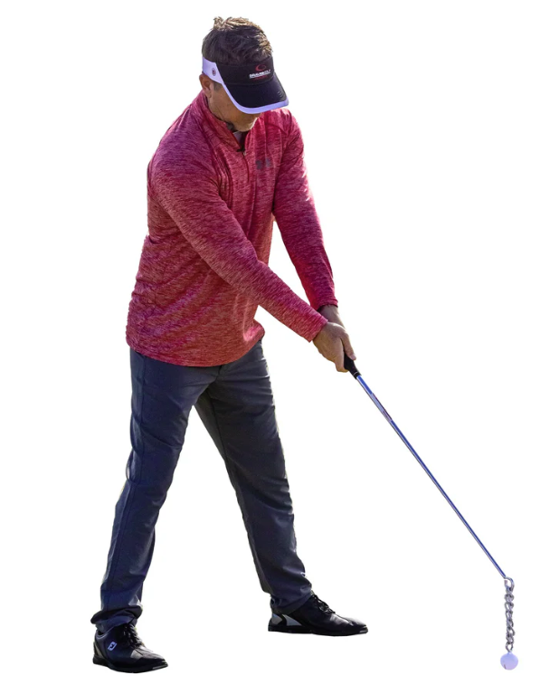 Todd Graves demonstrating the Swing Thing at address