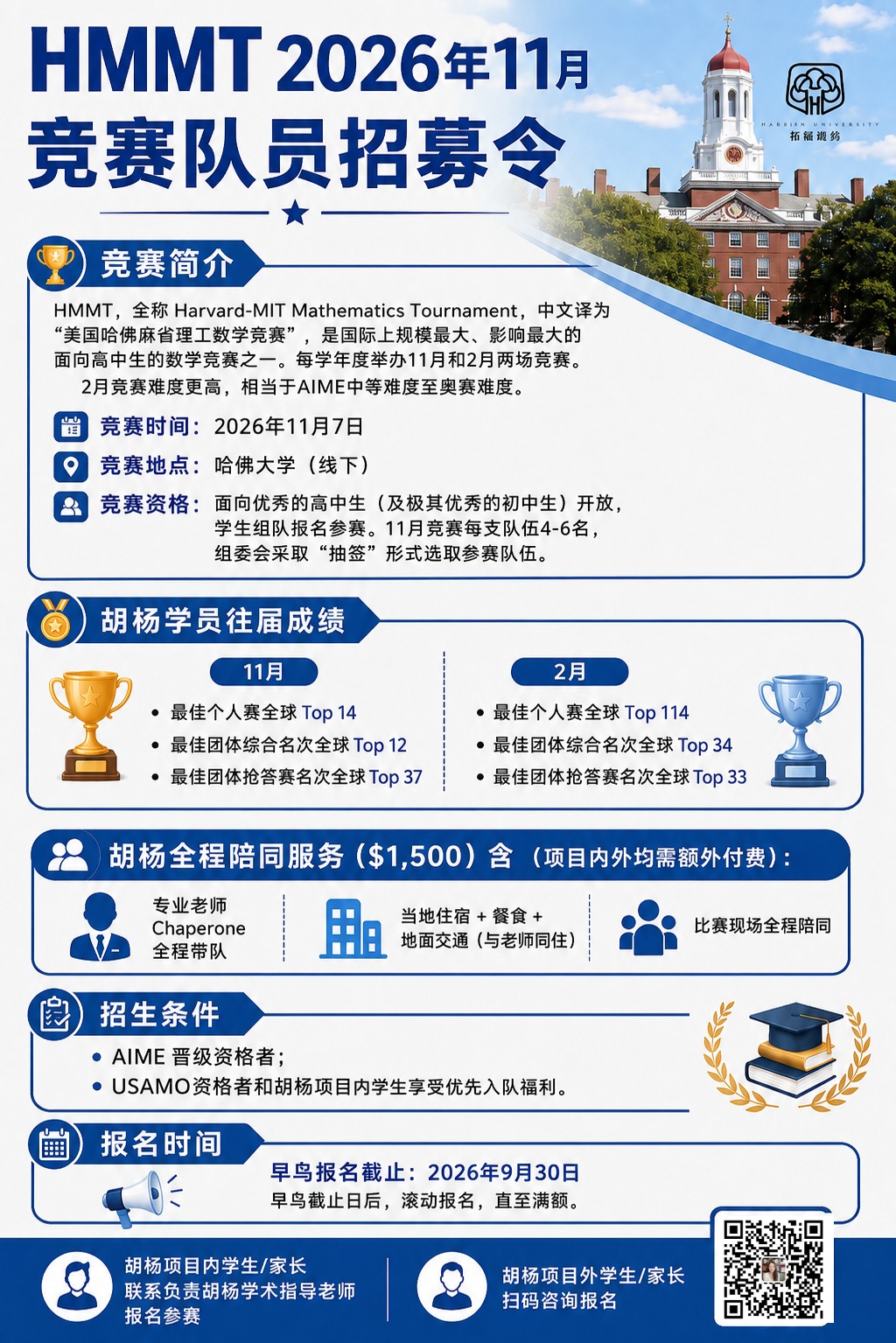 HMMT哈佛MIT数学竞赛26年11月Harvard哈佛场