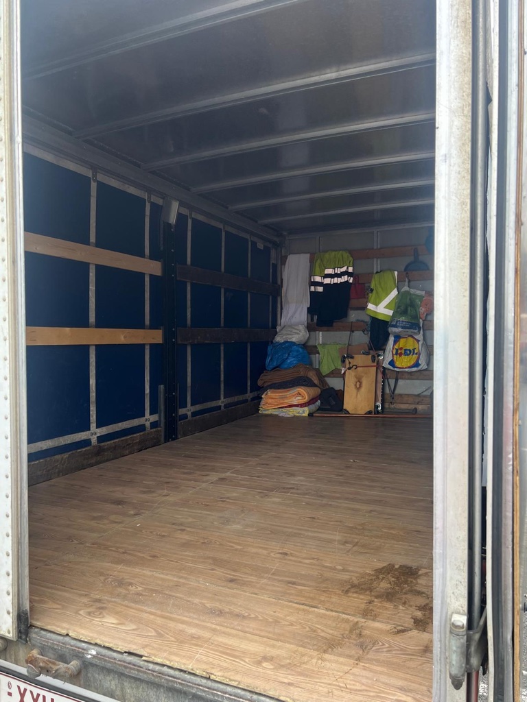 Intérieur du camion - espace de chargement