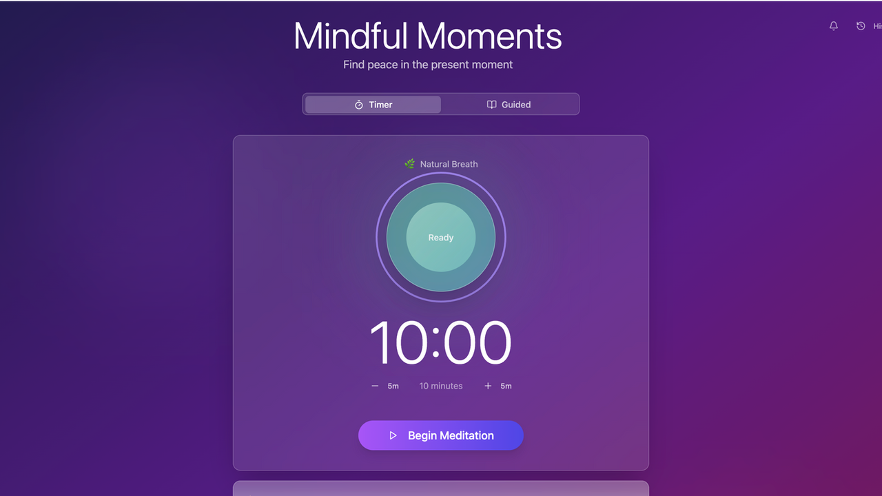 Serenity Flow – Mindfulness & Meditation Tracker template preview