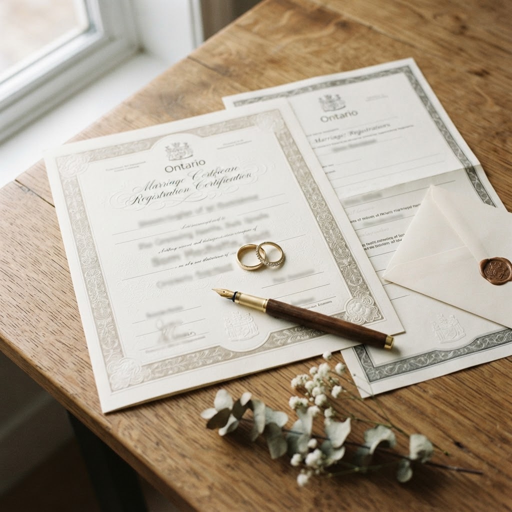 Marriage Licence vs. Marriage Certificate in Ontario: What's the Difference?