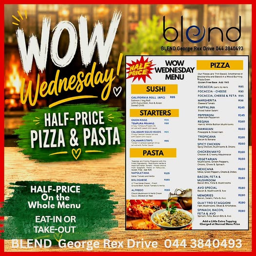WOW Wednesday — Half-Price Pizza & Pasta