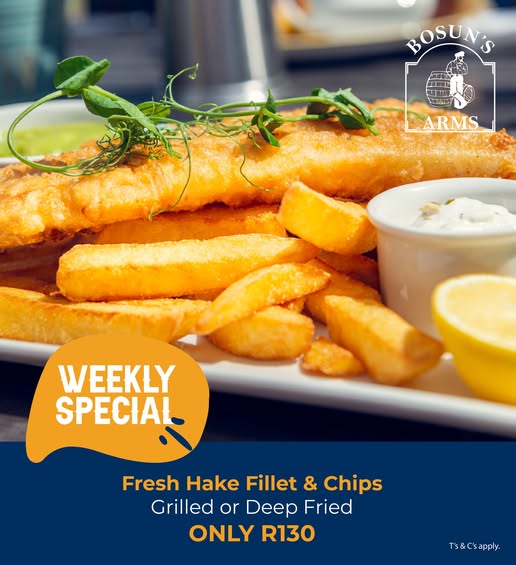 Weekly Special – Fresh Hake Fillet & Chips
